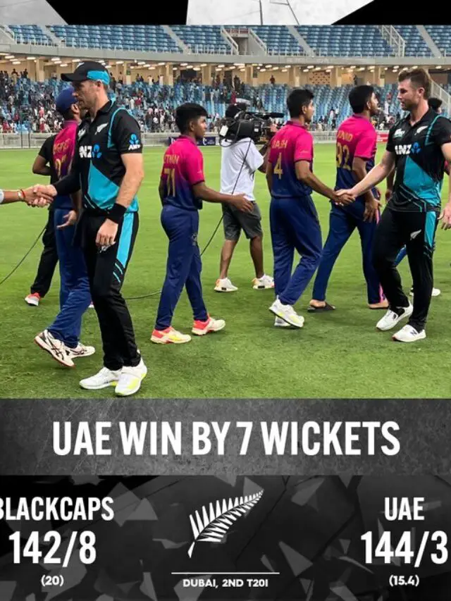 UAE record maiden T20I win against New Zealand to level series