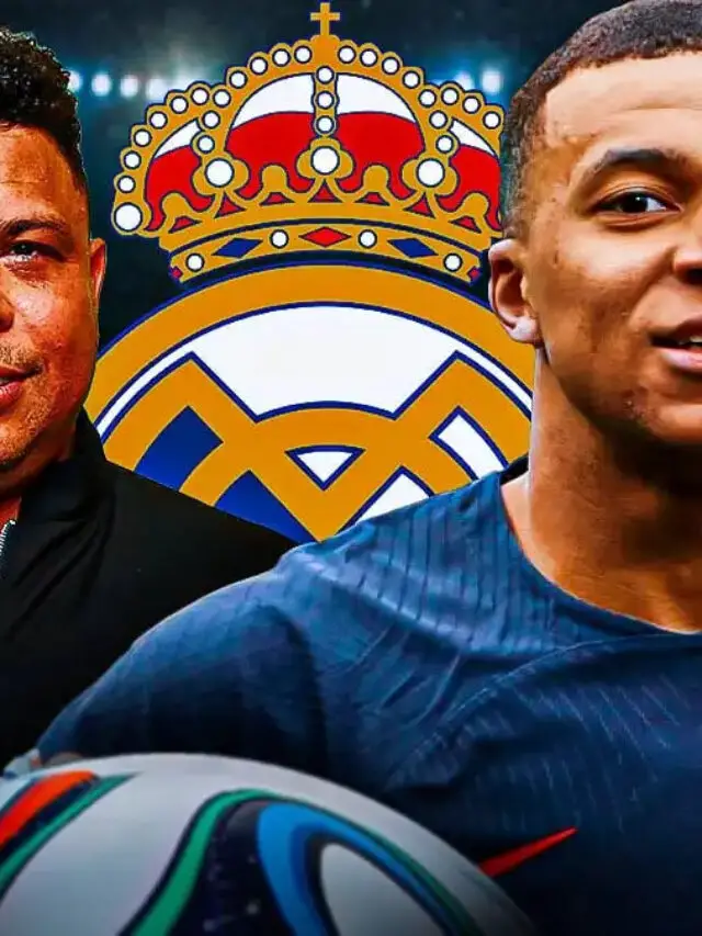 A side-by-side image of Mbappé and Ronaldo Nazário, highlighting the generational clash JPG