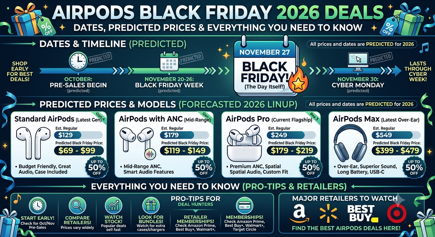 AirPods Black Friday 2026 Deals: Dates, Predicted Prices & Everything You Need to Know