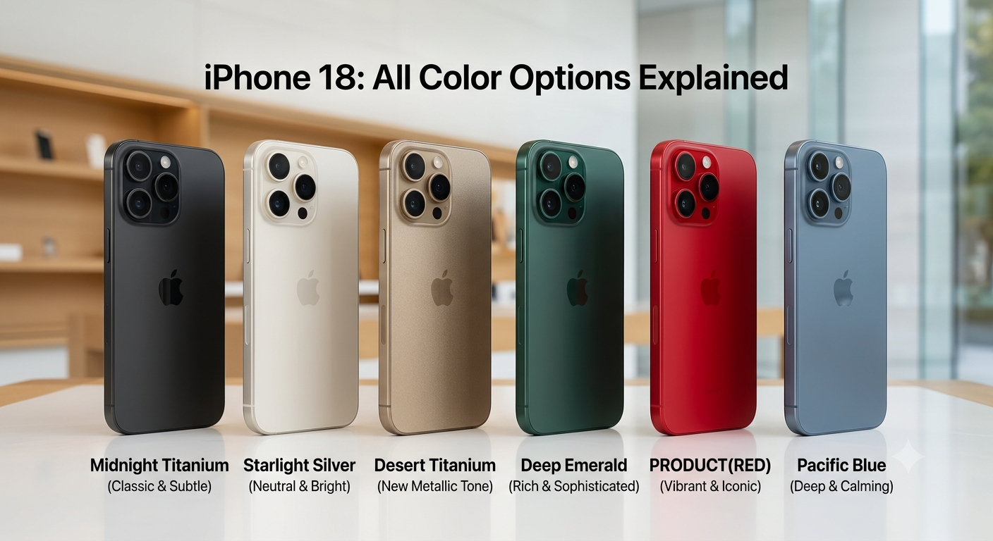 iPhone 18 Colors: All Available Options Explained