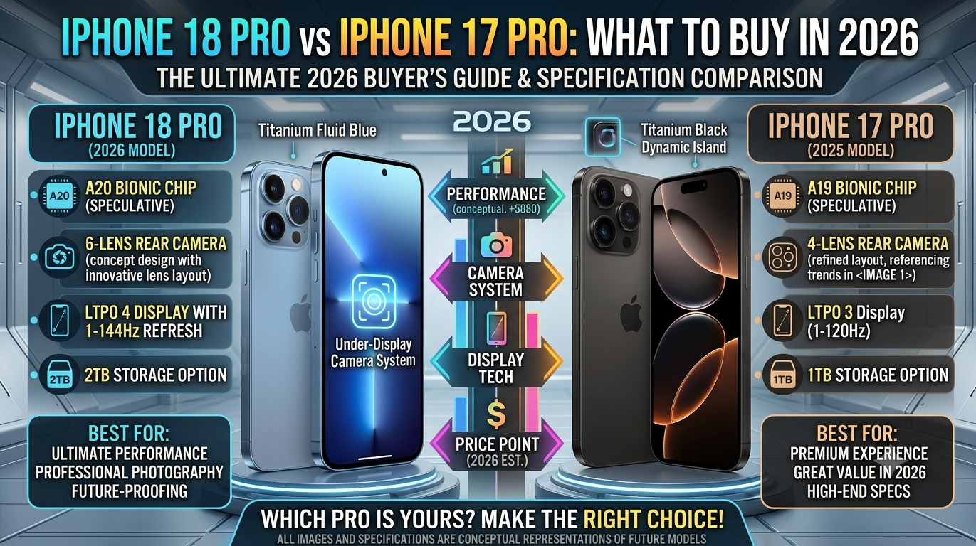 iPhone 18 Pro vs iPhone 17 Pro: What to Buy in 2026