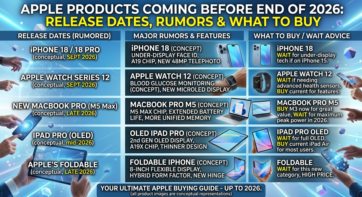 Apple Products Coming Before the End of 2026: Release Dates, Rumors and What to Buy